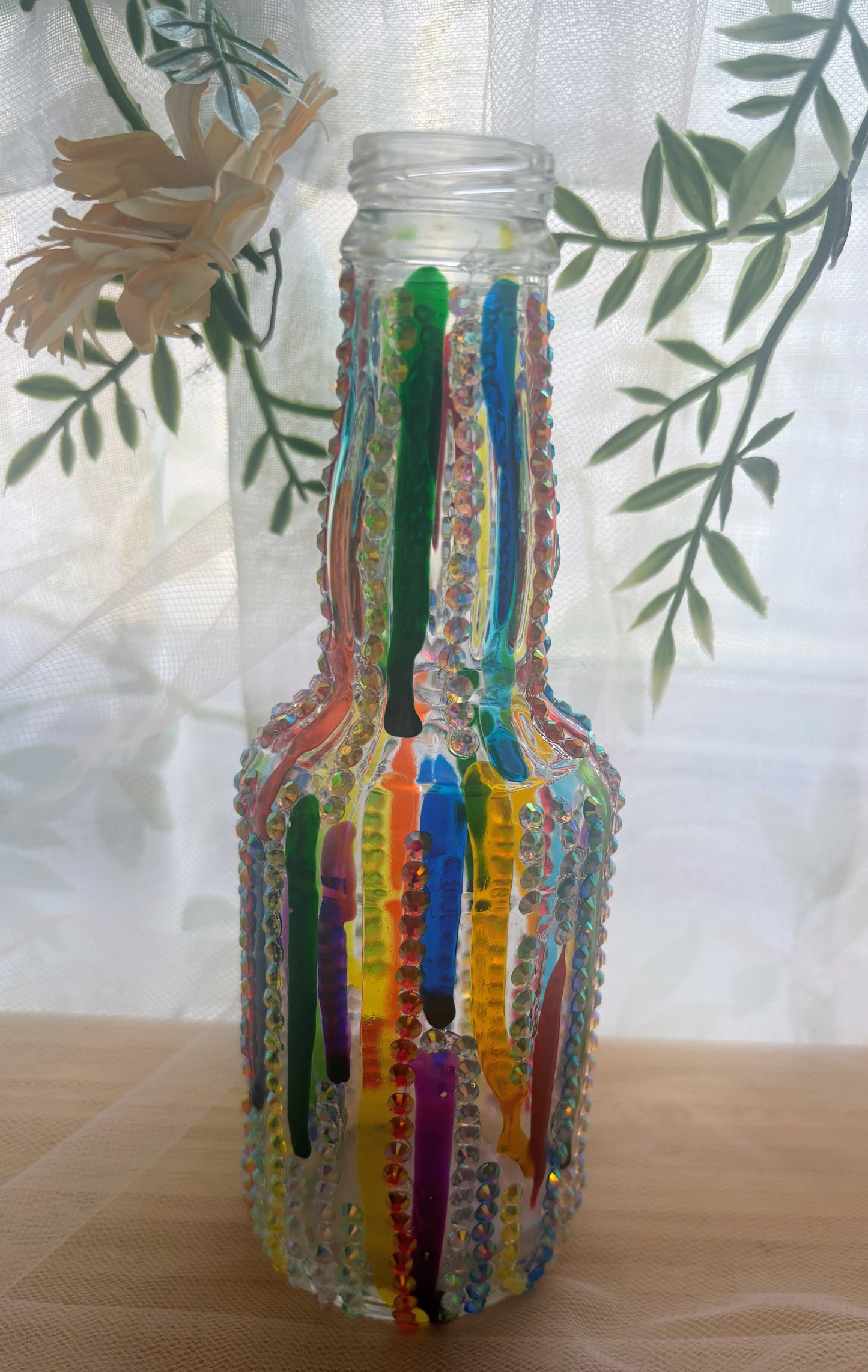 Paint Drip Rainbow Bottle