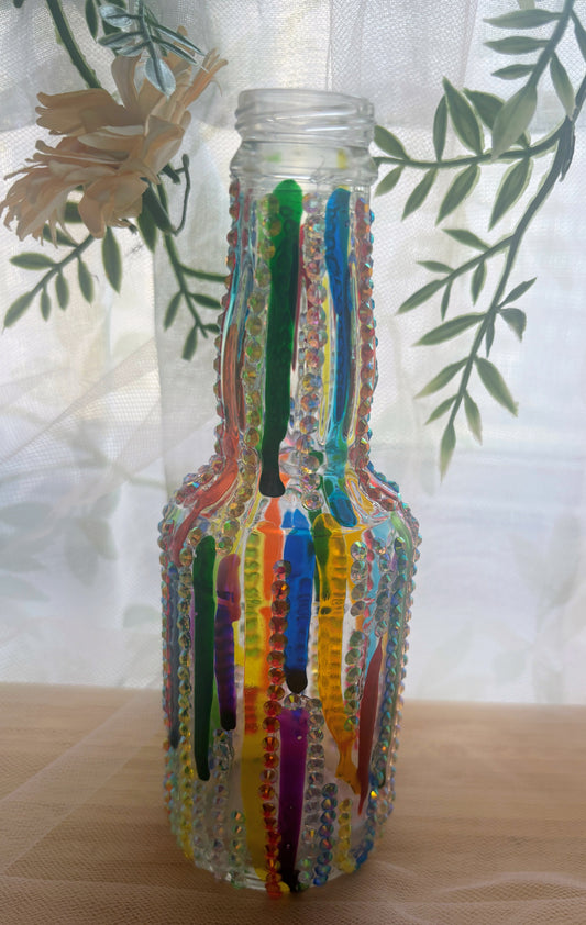 Paint Drip Rainbow Bottle
