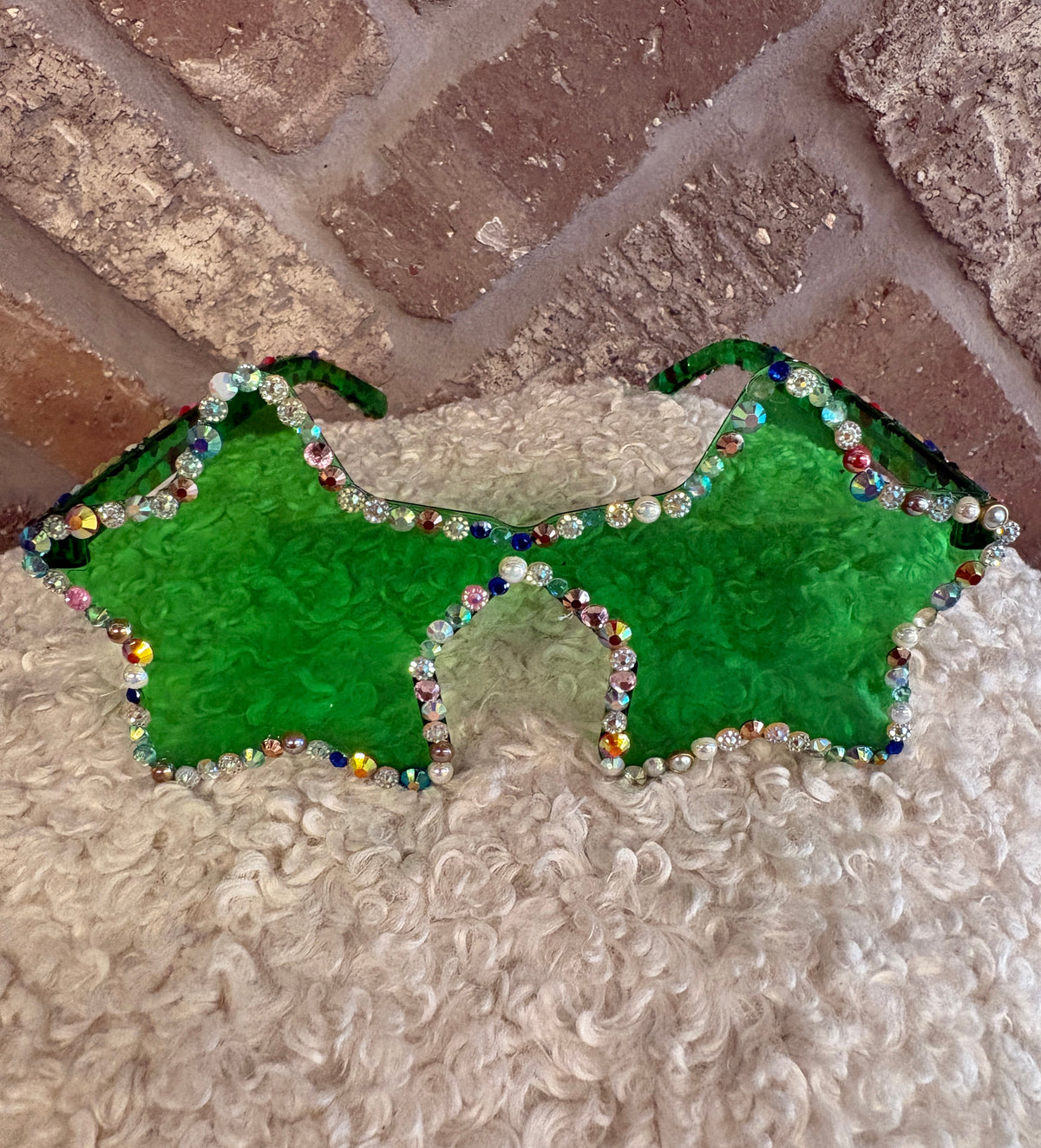 Mixed Border Green Star Sunglasses