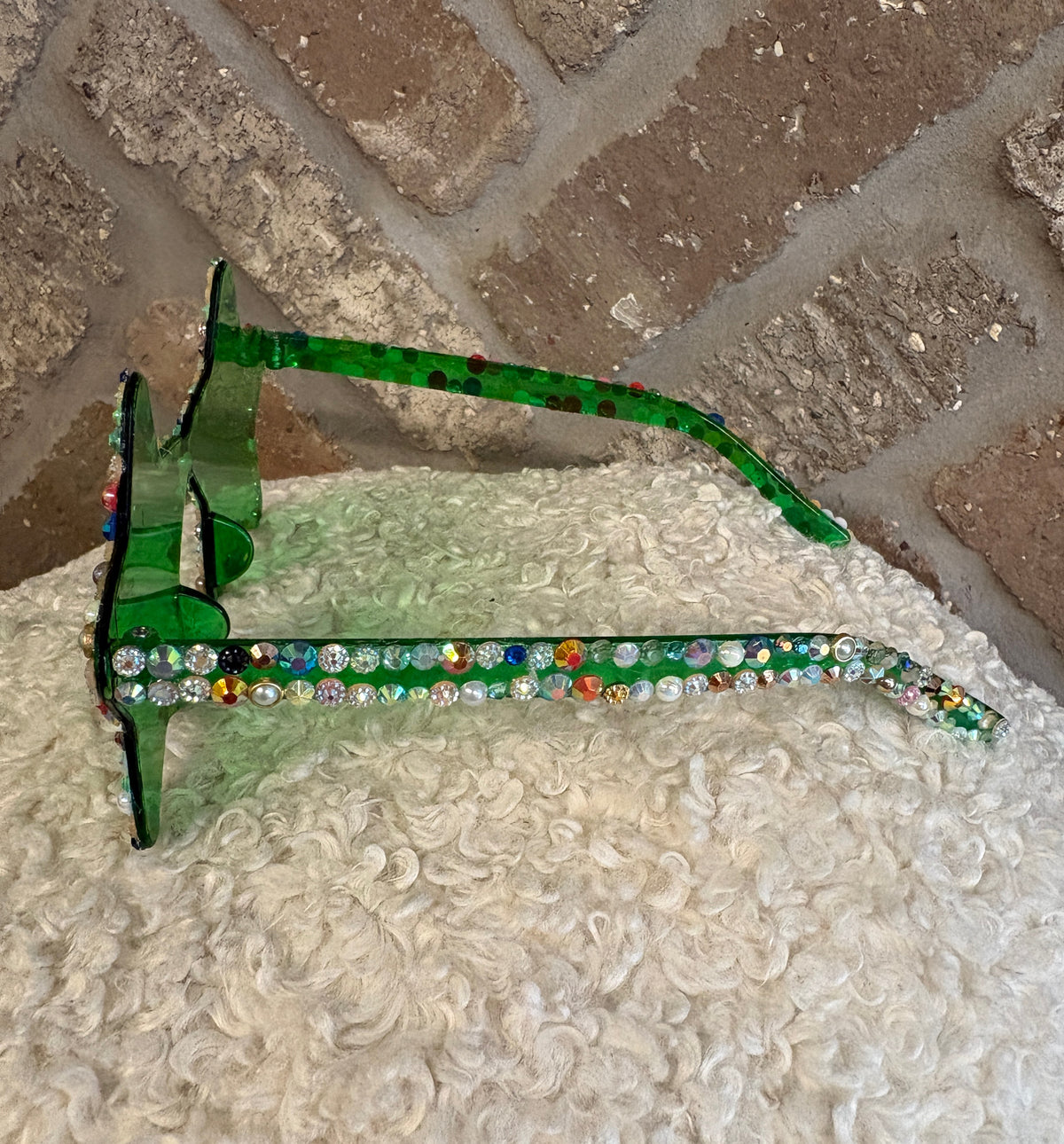 Mixed Border Green Star Sunglasses